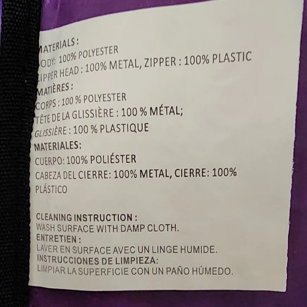 Avon Set Of 3 New purple/black suitcase divider